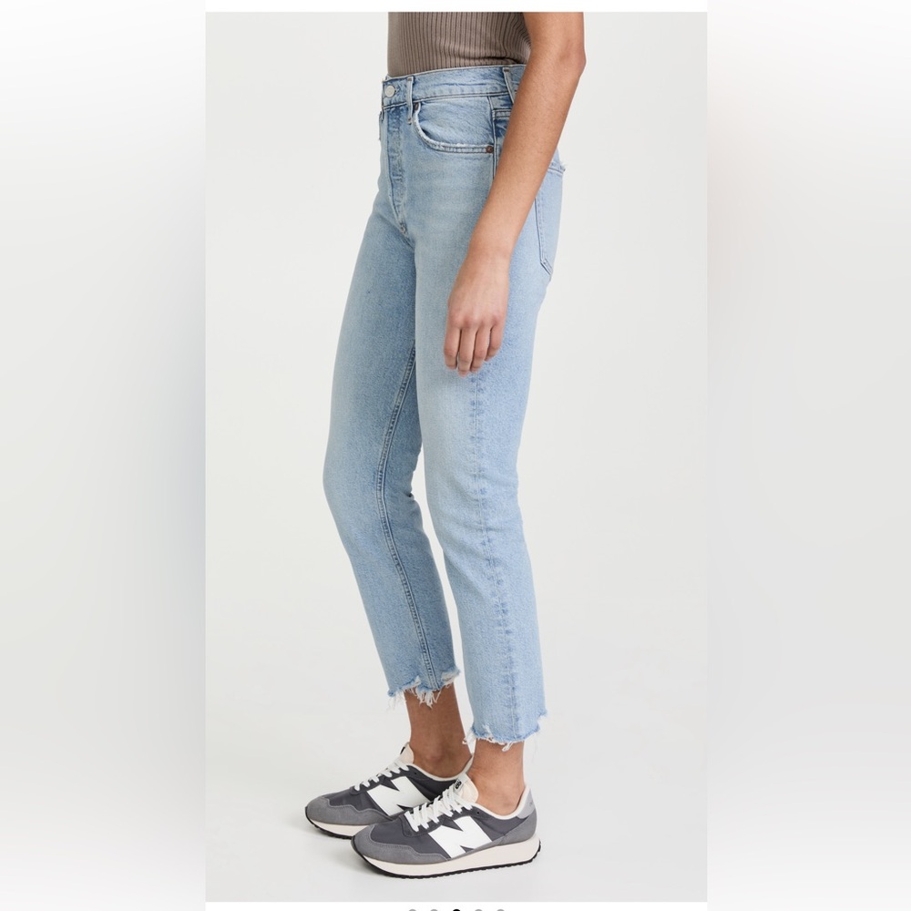 Agolde Riley High Rise Straight Crop Jeans - Picture 3 of 11
